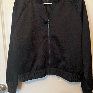 VENUS Black Textured Bomber Jacket